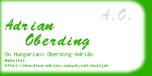 adrian oberding business card